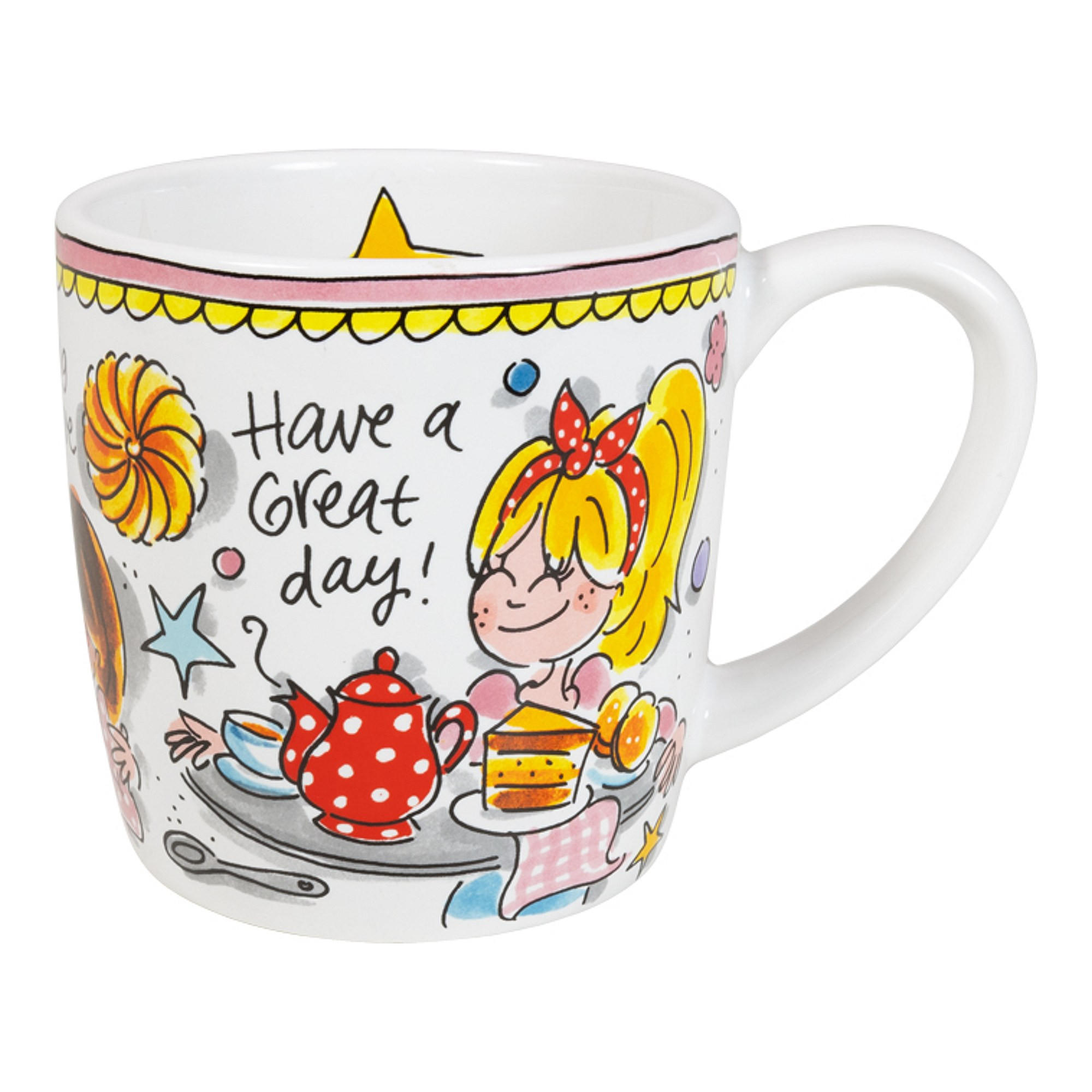 CAPPUCCINO-BECHER Große Liebe in Bunt - 500 ml - Multicolor, Keramik (0.5L) - Blond Amsterdam