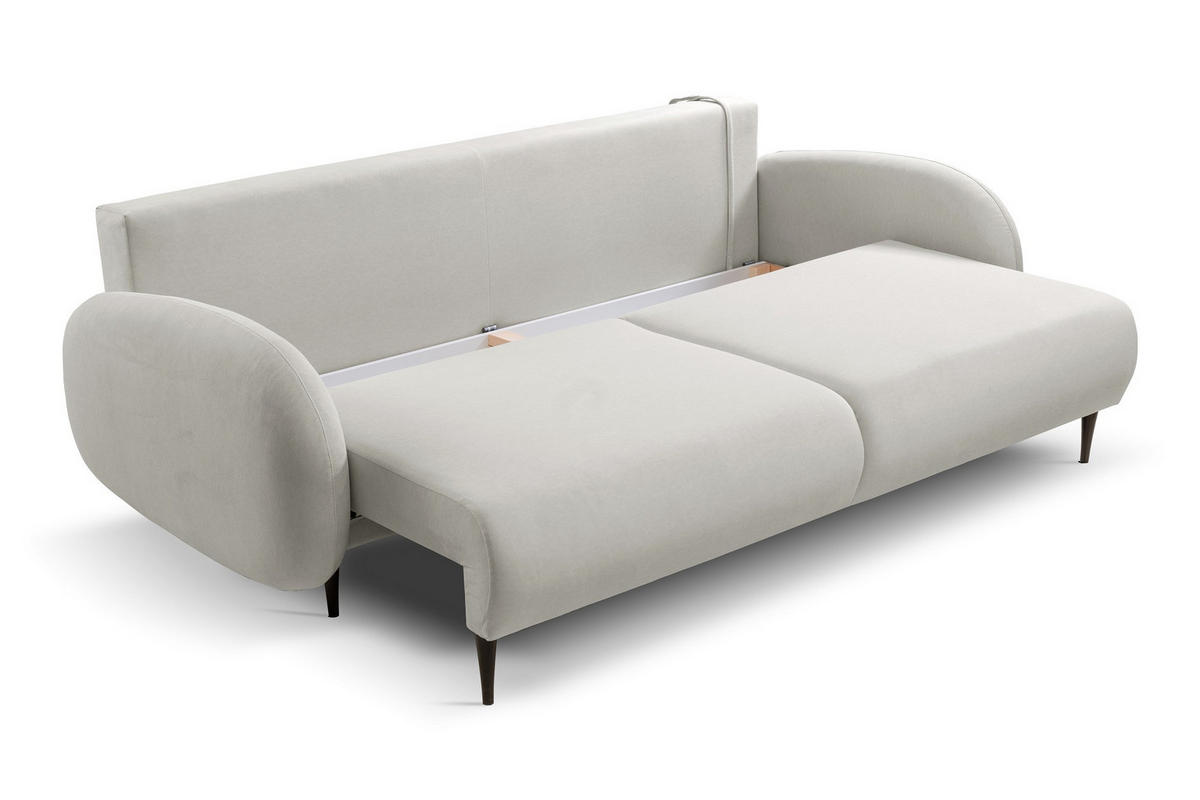SOFA Zimny Beż SOFTI Schlaffunktion - Ecru, Textil (232/95/109cm) - Sepro Meble
