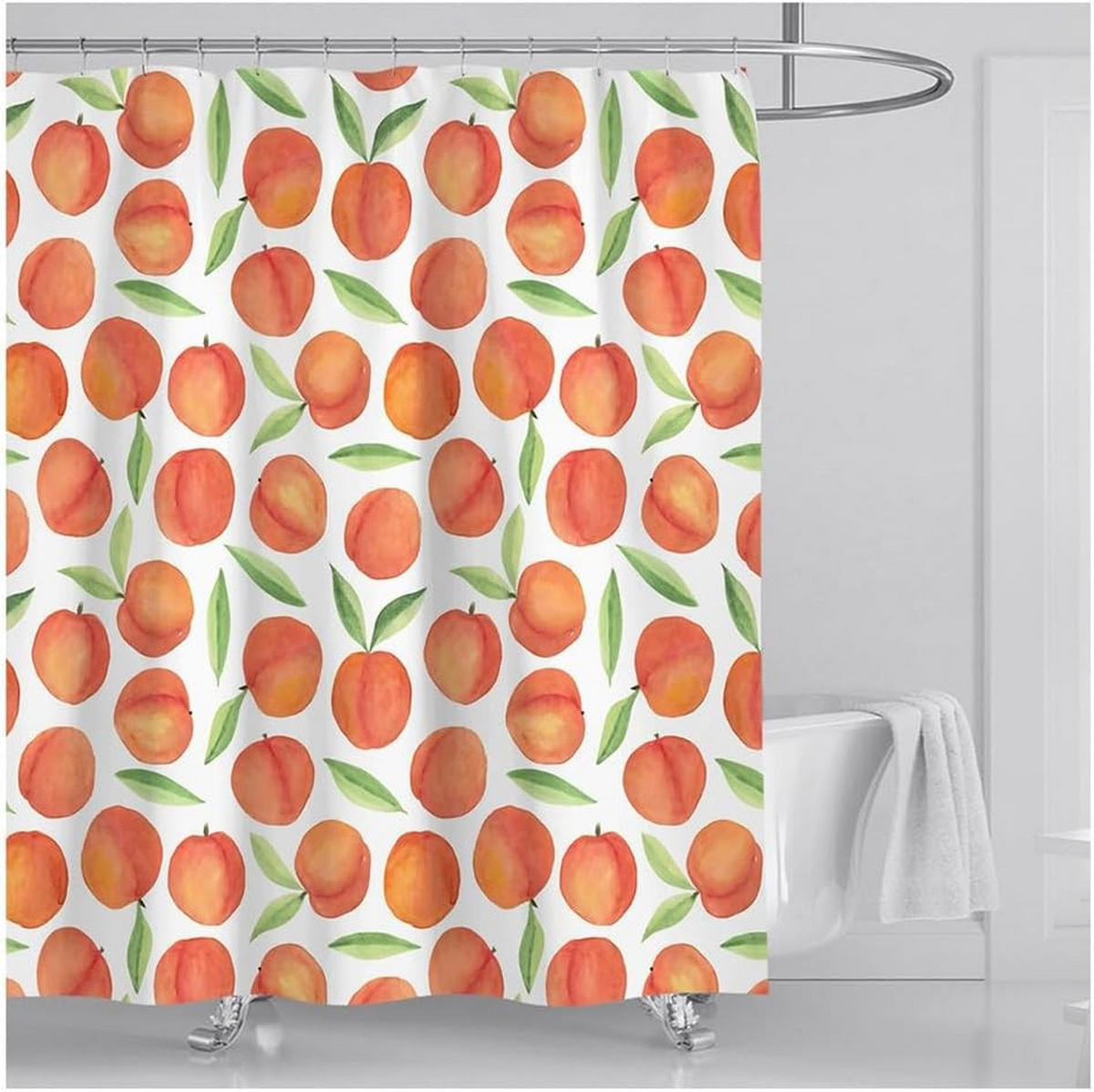 DUSCHVORHANG Set Badezimmer mit Bodenmatte - Rot, Textil (180/180cm) - MCBOSON
