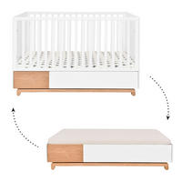 GITTERBETT 70/140 Weiß und Holz - Weiß, Holzwerkstoff (70/140cm) - Petits-meubles