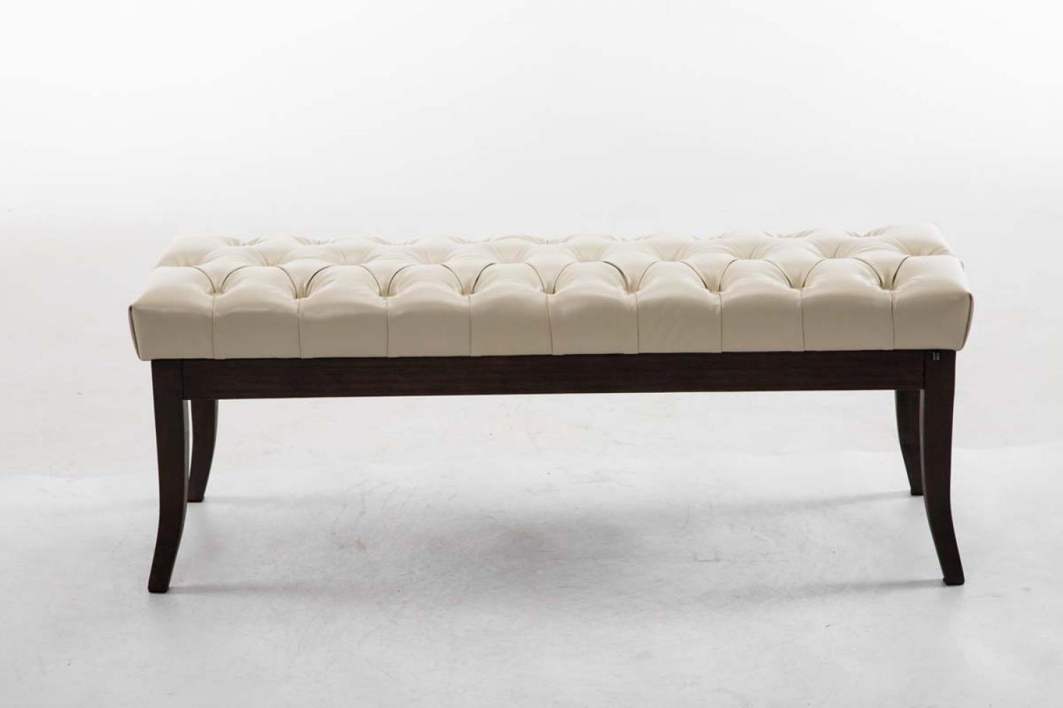 SITZBANK 120/38 cm Kunstleder Creme - Creme, Holz/Textil (120/46/38cm) - CLP