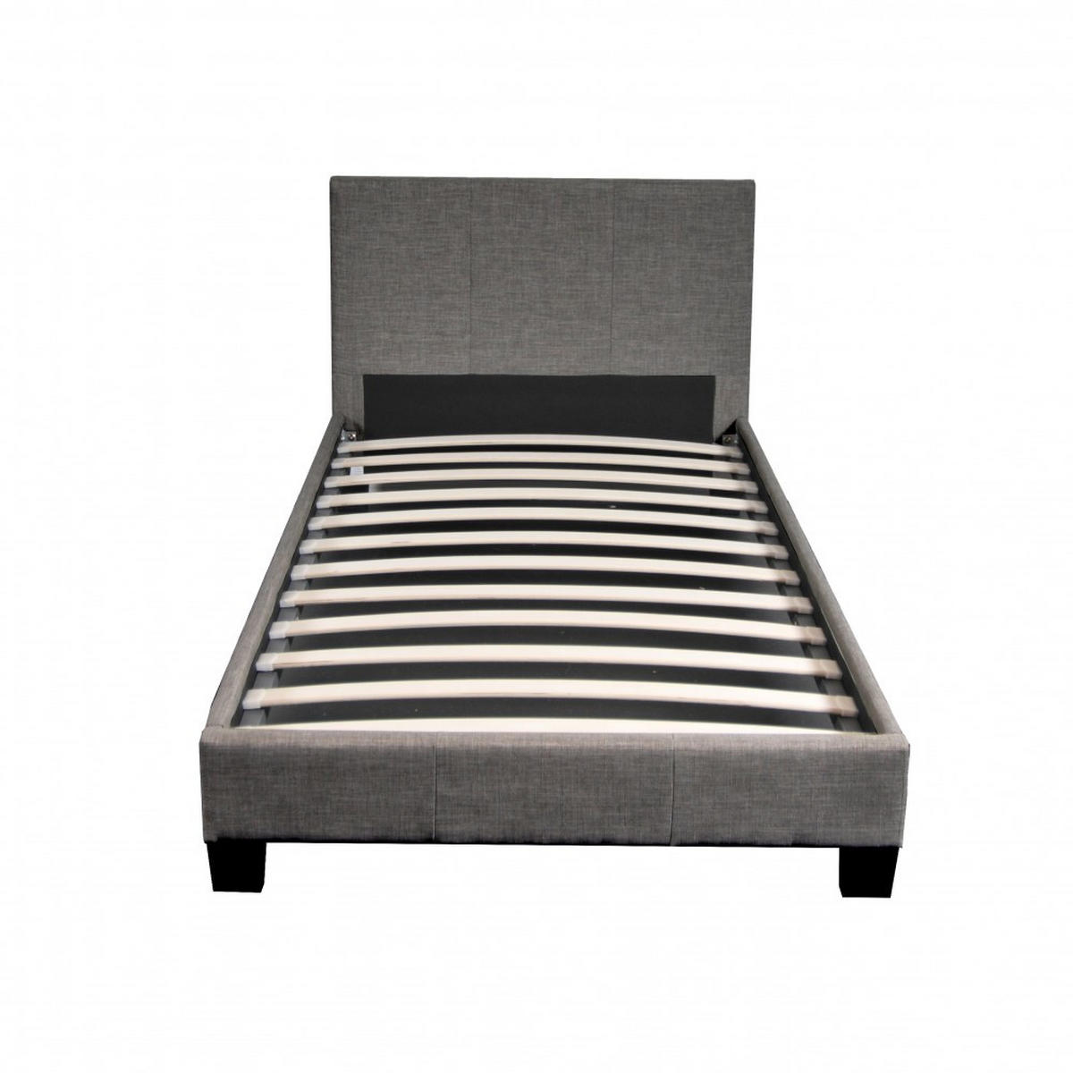 BETT DUBLIN mit Lattenrost / Bett 90x190 - Dunkelgrau - Dunkelgrau, Holzwerkstoff (90/190cm) - Weber Industries