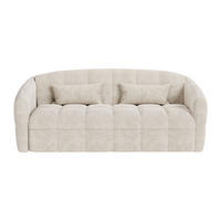SCHLAFSOFA - 4 Personen - Samt, Stoff - Beige - - Beige, Textil (220/90/208cm) - Vente-Unique