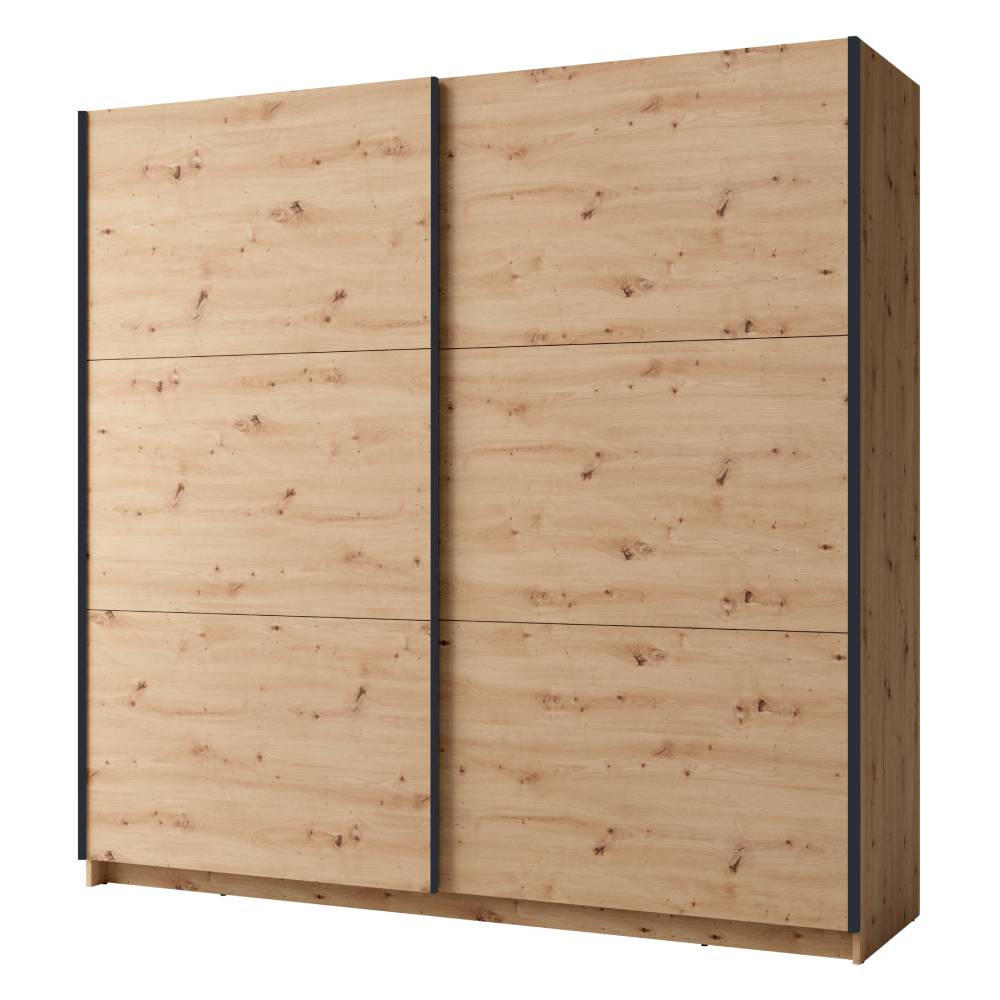 SCHIEBETÜRENSCHRANK ARSALA 11 - 206/207/55.3 cm ohne Spiegel Sonoma Oak - Sonoma Eiche, Holz/Holzwerkstoff (200.6/207/55.3cm)