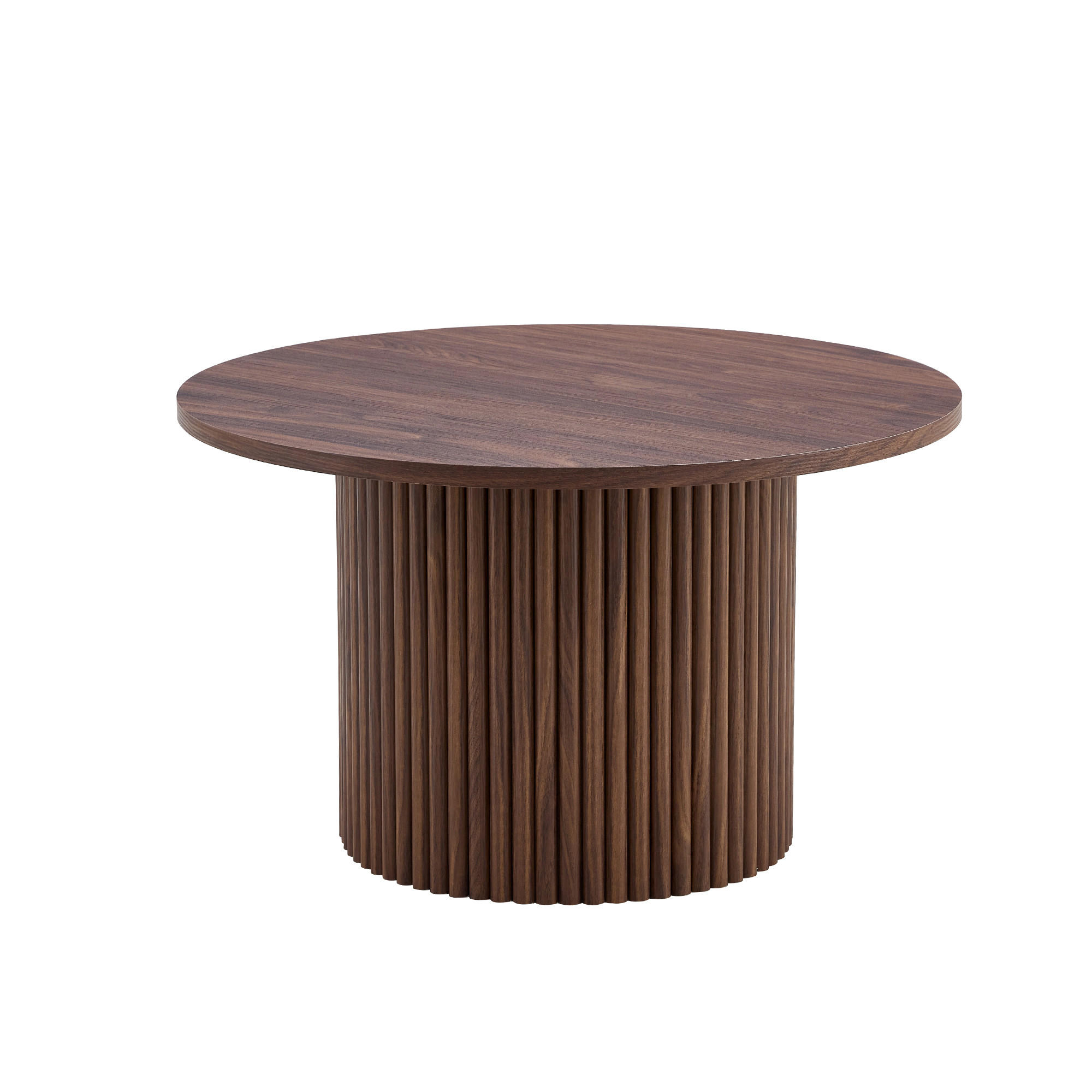 COUCHTISCH 70/70/42 cm walnussfarben aus MDF mit integriertem Metallrahmen - Walnussfarben, Holzwerkstoff (70/70/42cm) - OKWISH