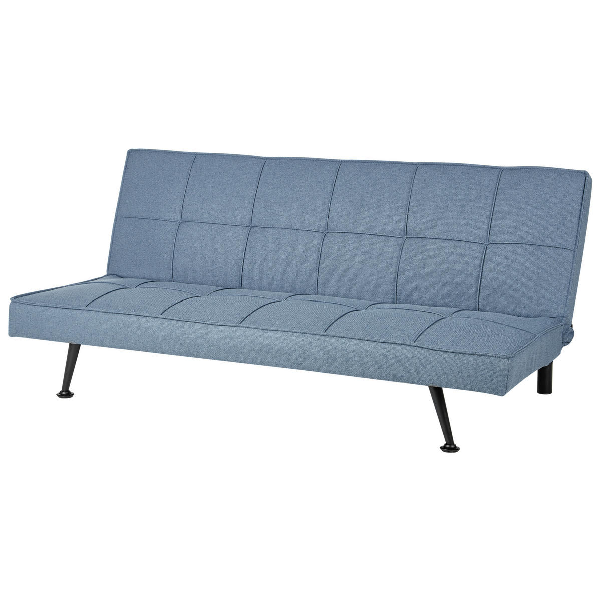 3-SITZER-SCHLAFSOFA blau Hasle - Blau/Schwarz, Textil (168/77/88cm) - Beliani
