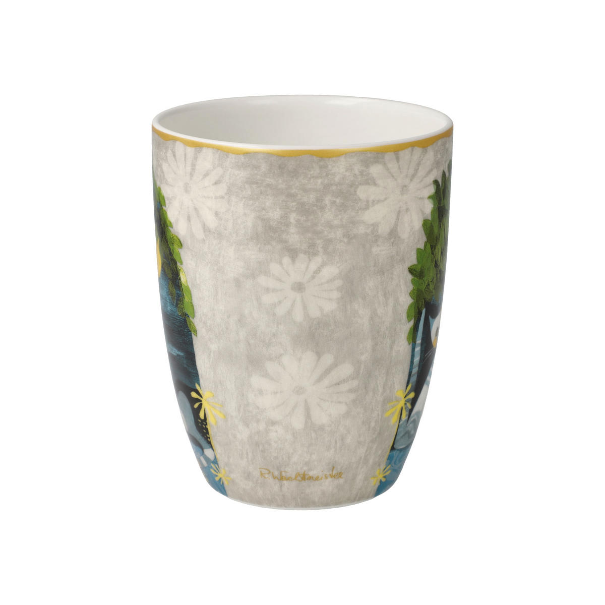 KÜNSTLERTASSE R. Wachtmeister - Al chiaro di luna, Fine Bone China, Bunt, 400 ml - Multicolor, Keramik (0.4L) - Goebel