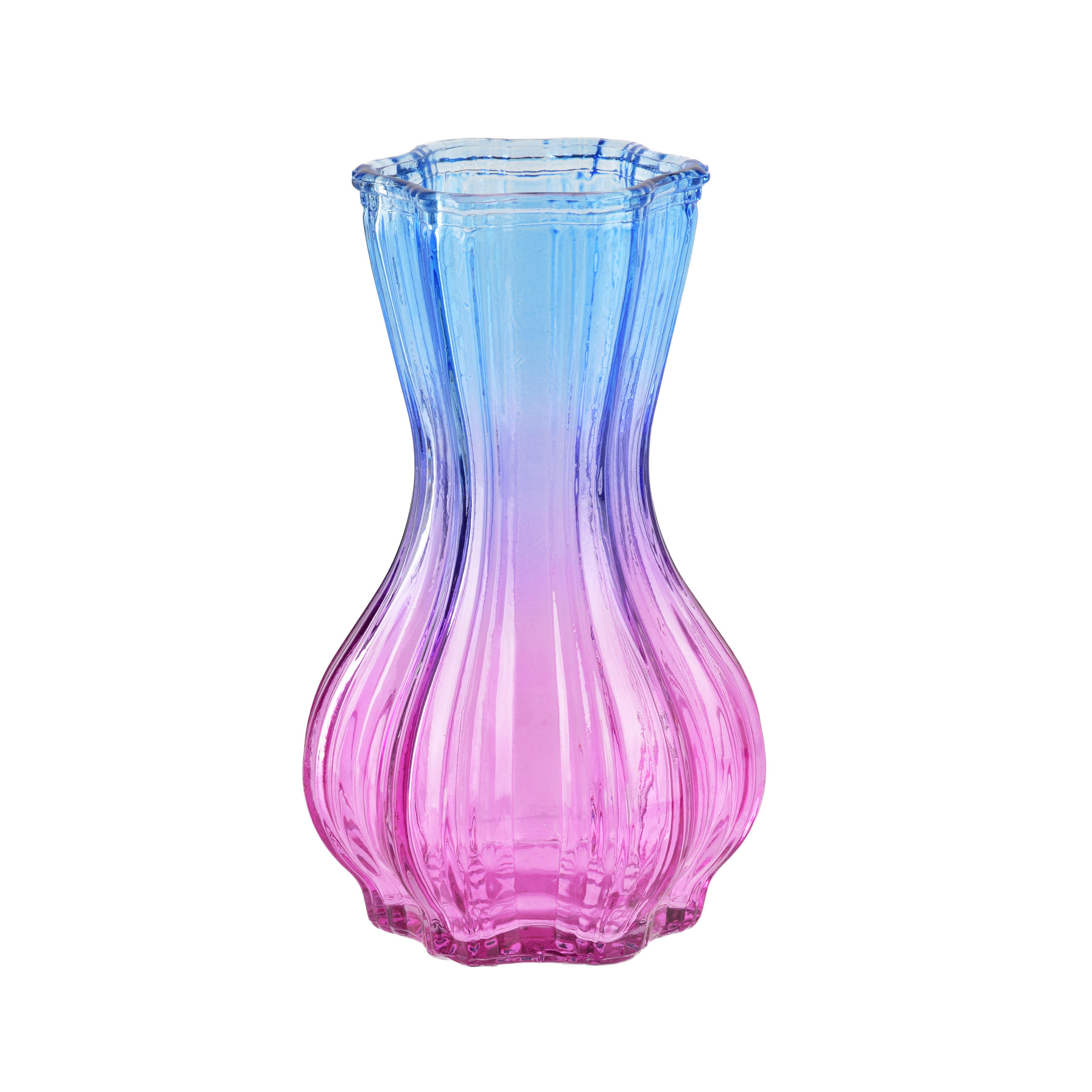 VASE Serenite Rosa 6,5x8,5xh15 cm Glas - Rosa, Glas (15cm) - Mondex