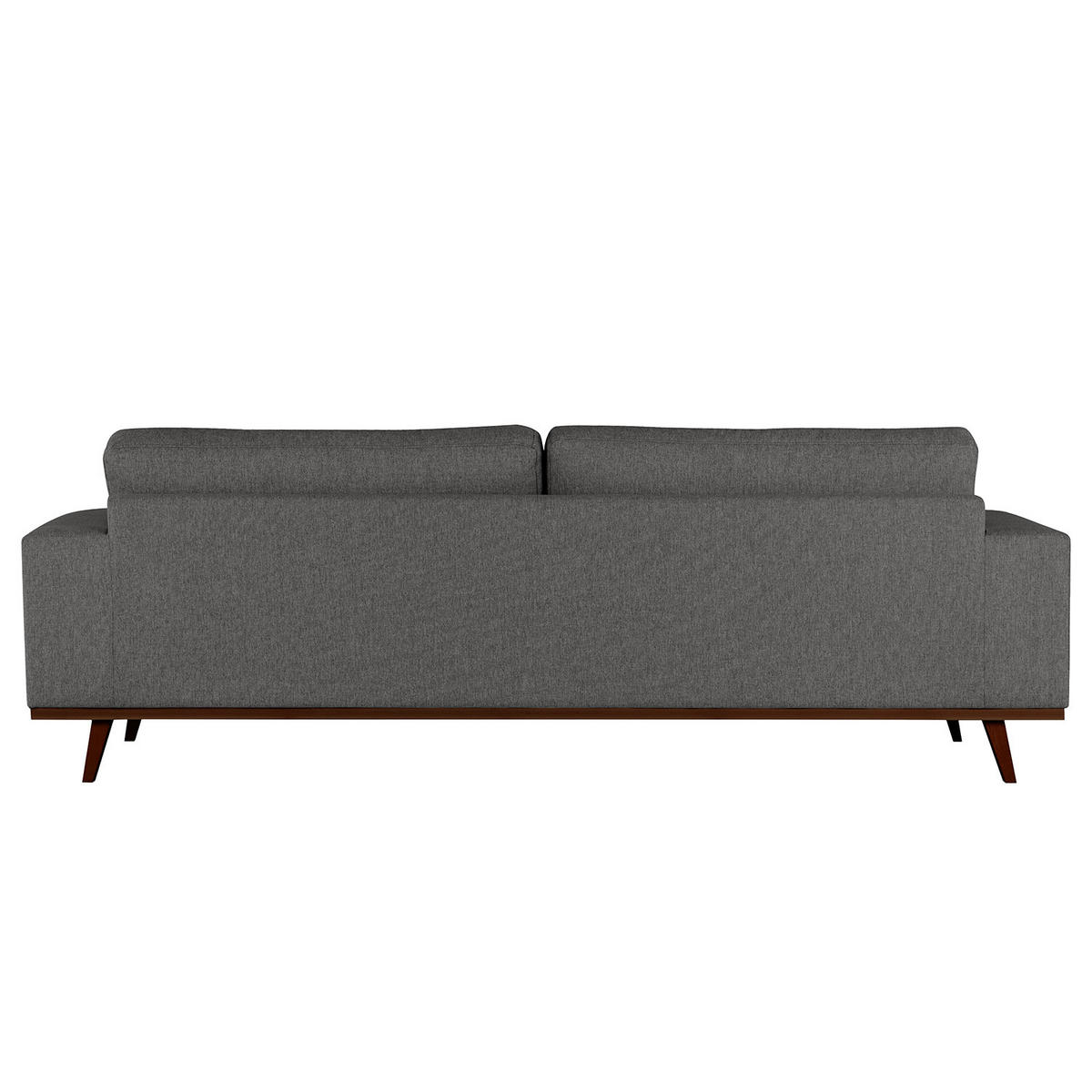 3-SITZER SOFA - Dunkelgrau/Buchefarben, Buchenholz/Textil (237/81/88cm) - home24