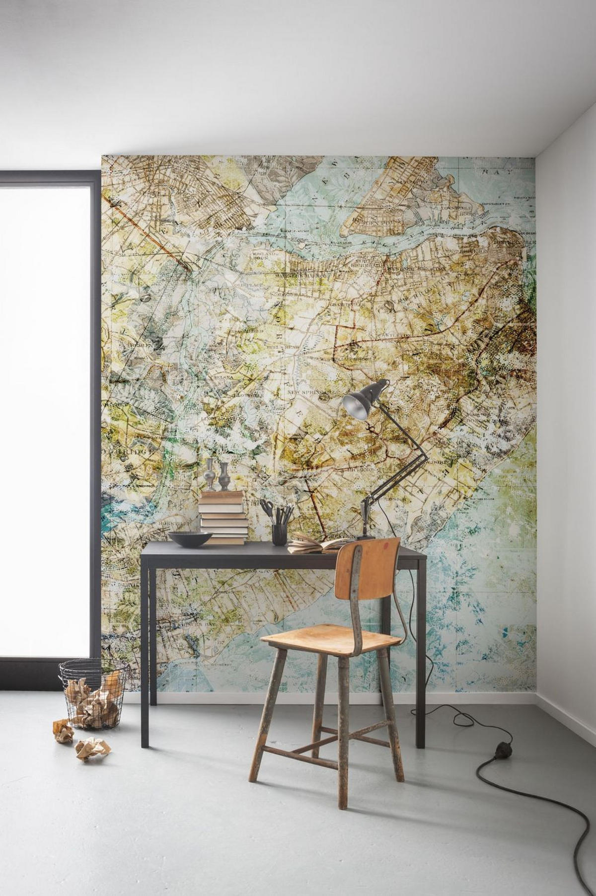 FOTOTAPETE Weltkarte 200 x 250 cm - Multicolor, Papier (200/250cm) - Sanders & Sanders