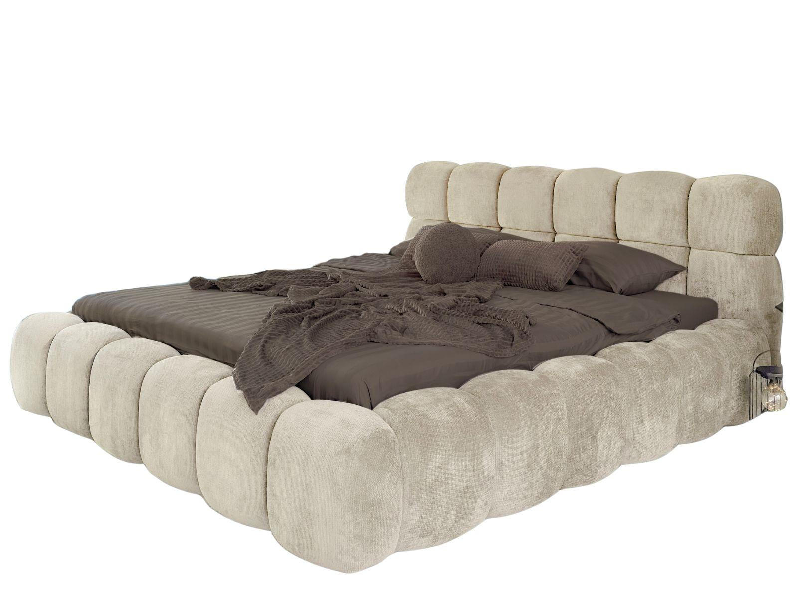 POLSTERBETT 140x200 ELVA Beige - Beige, Holzwerkstoff/Textil (140/200cm) - Compleo24