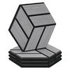 AKUSTIKPANEEL Hexagon Grau 4 Stück - Grau, Holz (30/26/2cm) - Homestyle4u