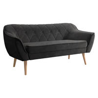 SOFA Skand 2 - Dunkelgrau/Naturfarben, Holz/Textil (140/75/74cm) - MIRJAN24