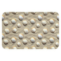 WC PŘEDLOŽKA Mušle - Písek - Námořní 60x40 cm - písková barva, textil/plast (60/1cm) - OnlyWow