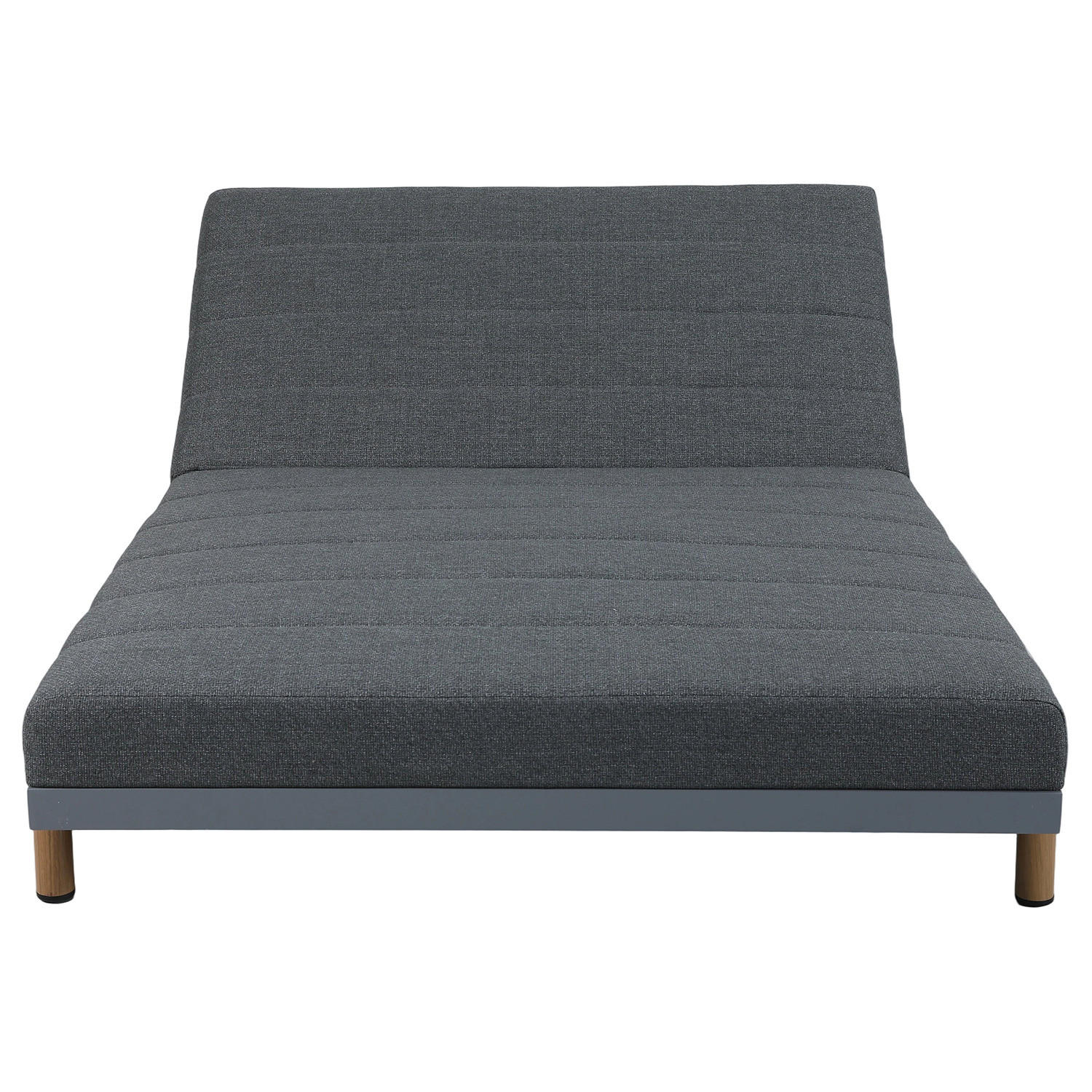 LOUNGESOFA - Olefin - Grau - Grau, Textil/Metall (200/147/38cm) - home24