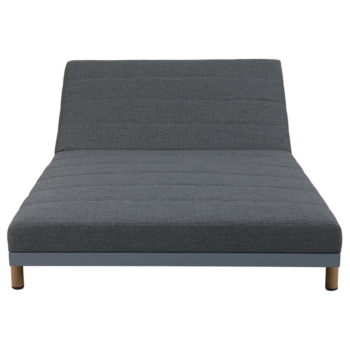 LOUNGESOFA - Olefin - Grau - Grau, Textil/Metall (200/147/38cm) - home24