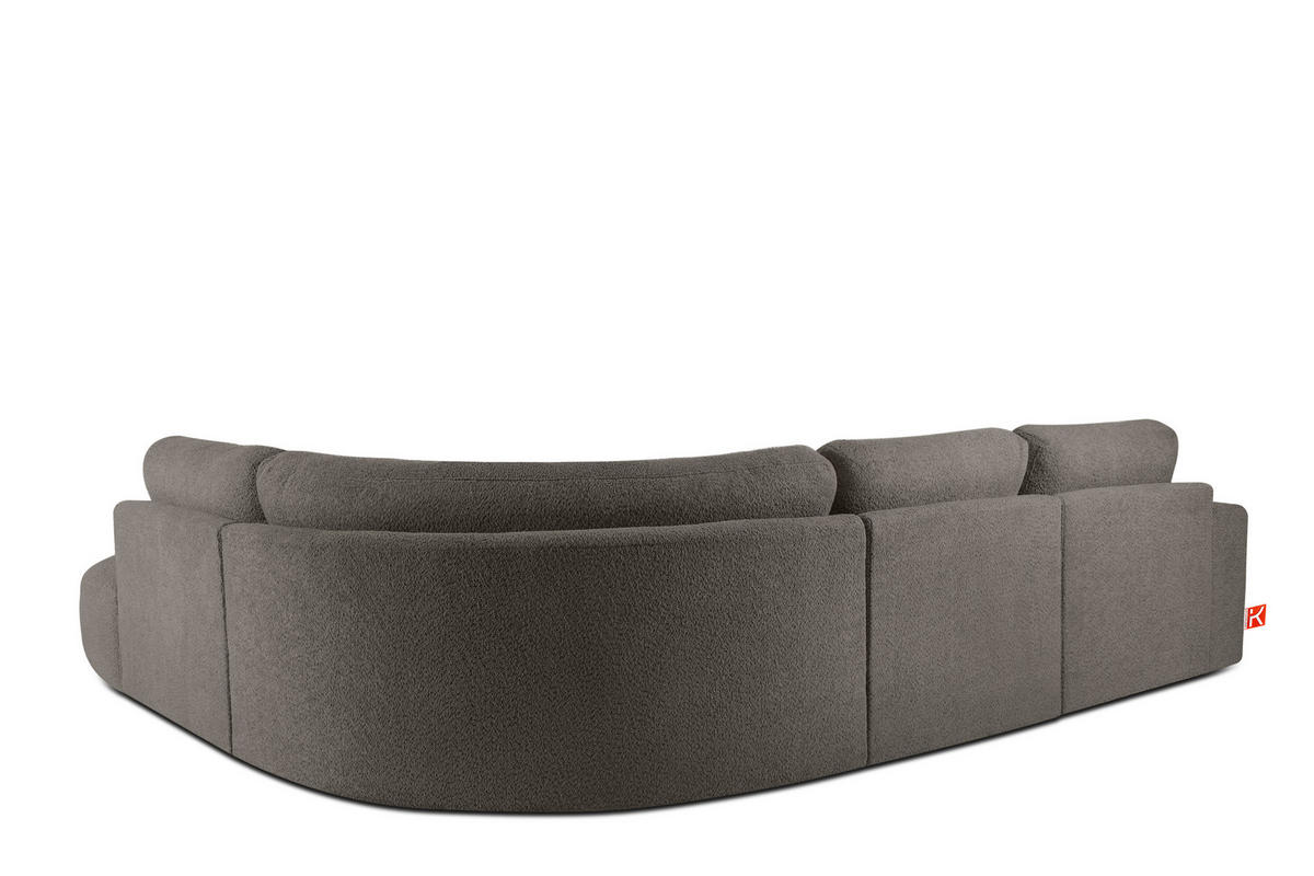 ECKSOFA RECHTS ZUCCO, Dunkelbraun - Dunkelbraun, Holz/Holzwerkstoff (304/293cm) - KONSIMO®