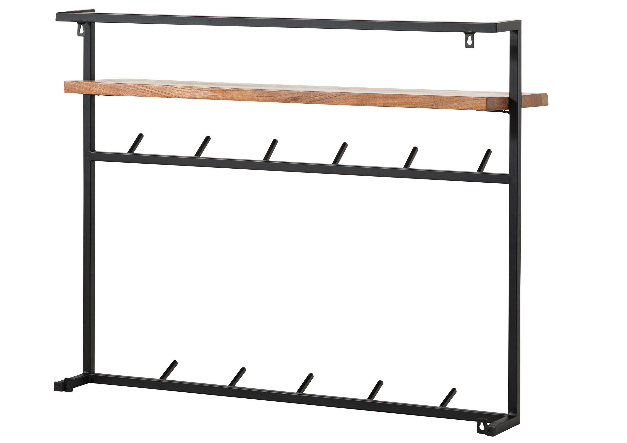 WANDGARDEROBE Akazie 100x30x80 natur lackiert MELBOURNE #108 - Naturfarben, Holz (100/80/30cm) - Massivmoebel24