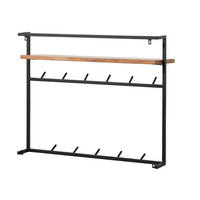 WANDGARDEROBE Akazie 100x30x80 natur lackiert MELBOURNE #108 - Naturfarben, Holz (100/80/30cm) - Massivmoebel24