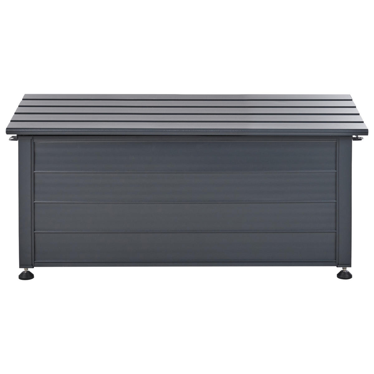 AUFBEWAHRUNGSBOX Grau Campalto - Grau, Metall (113/52/50cm) - Beliani
