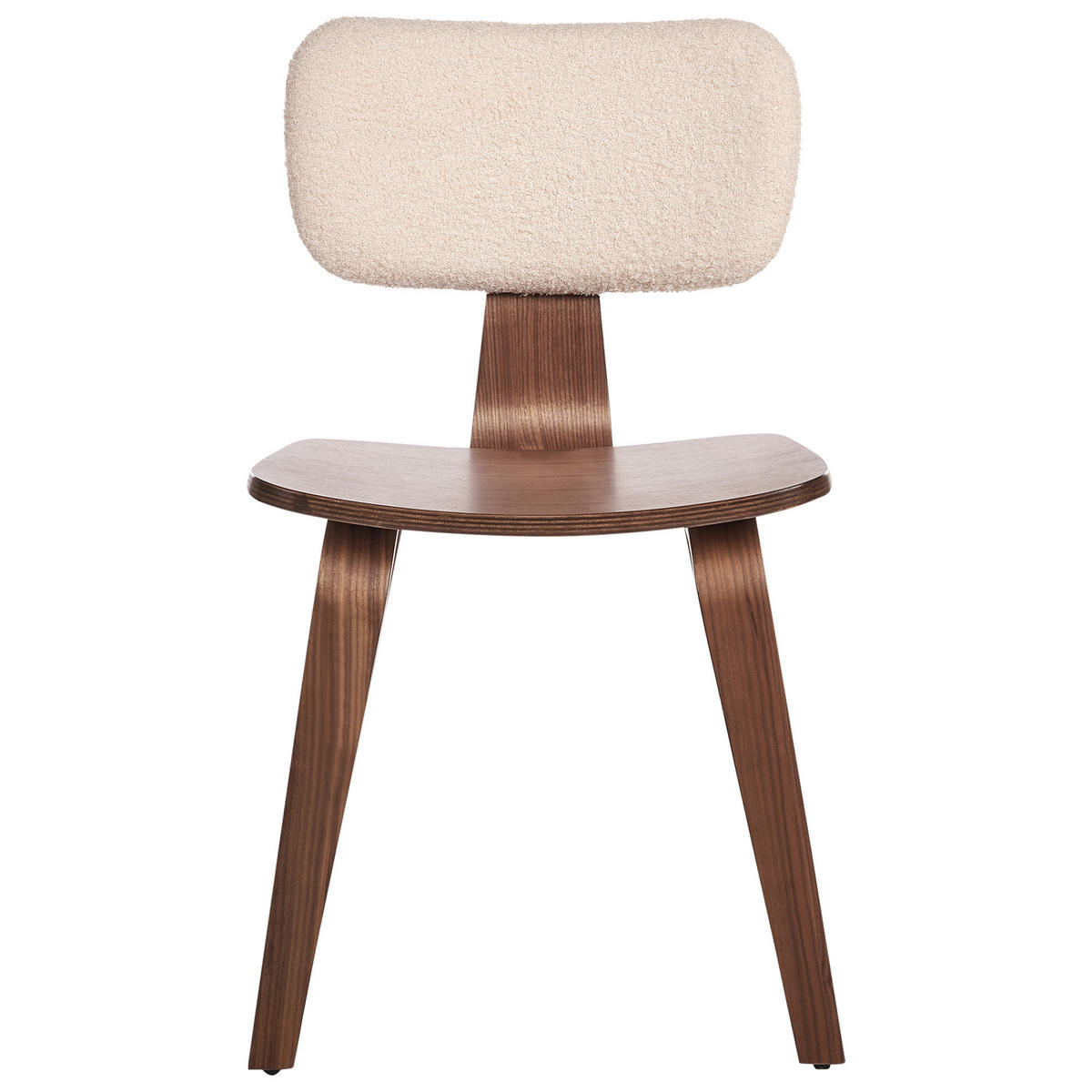 ESSZIMMERSTUHL 2er-Set Hellbeige/Dunkelbraun Lucinda - Beige/Dunkelbraun, Textil (49/79/55cm) - Beliani