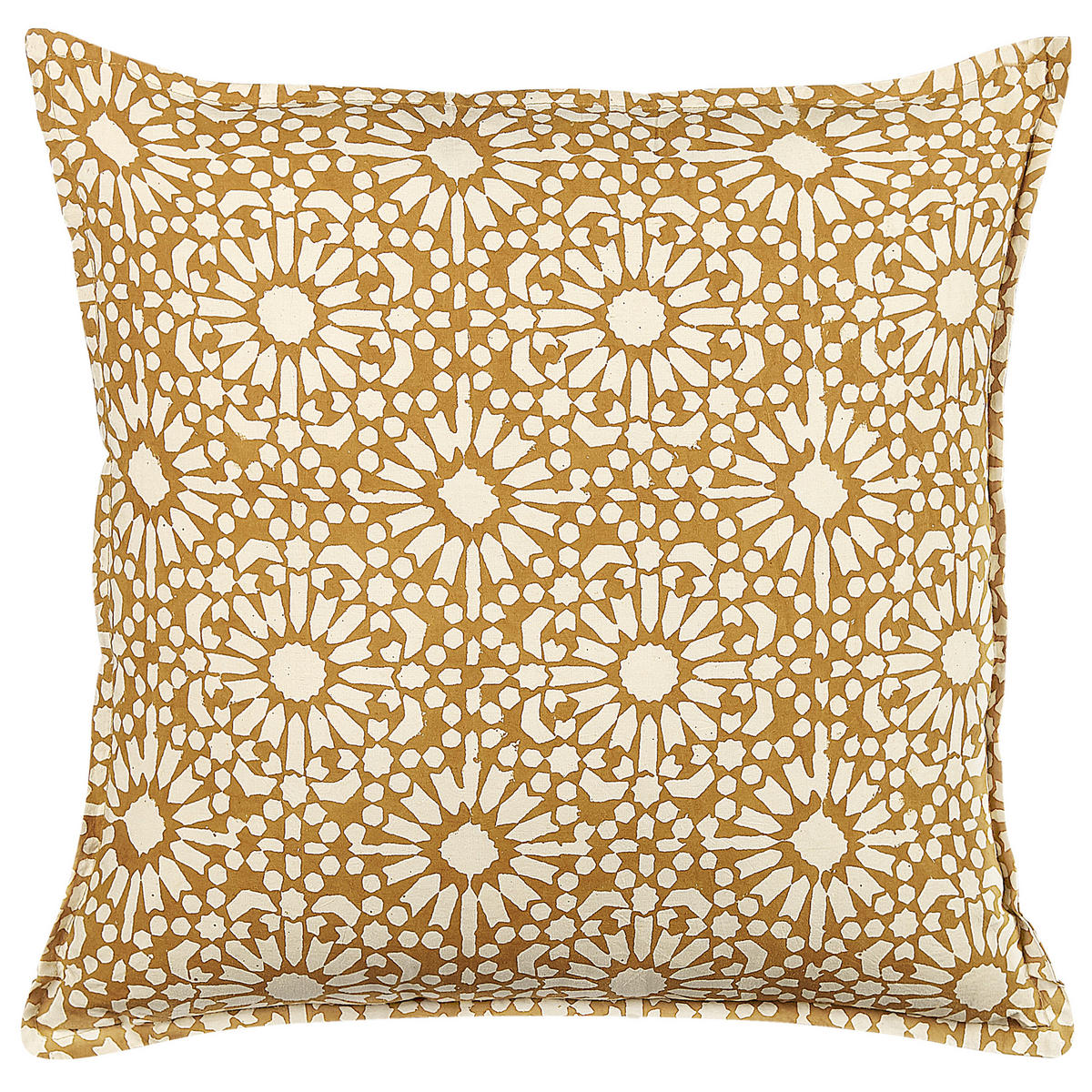 OKRASNA BLAZINA komplet 2 peščeno bež 45/45 cm Ceiba - bež, tekstil/naravni materiali (45/45cm) - Beliani