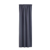 VERDUNKELUNGSVORHANG mit Schlaufenband 140x280 cm dunkelgrau - Dunkelgrau, Textil (140/280/1cm) - Dekoria