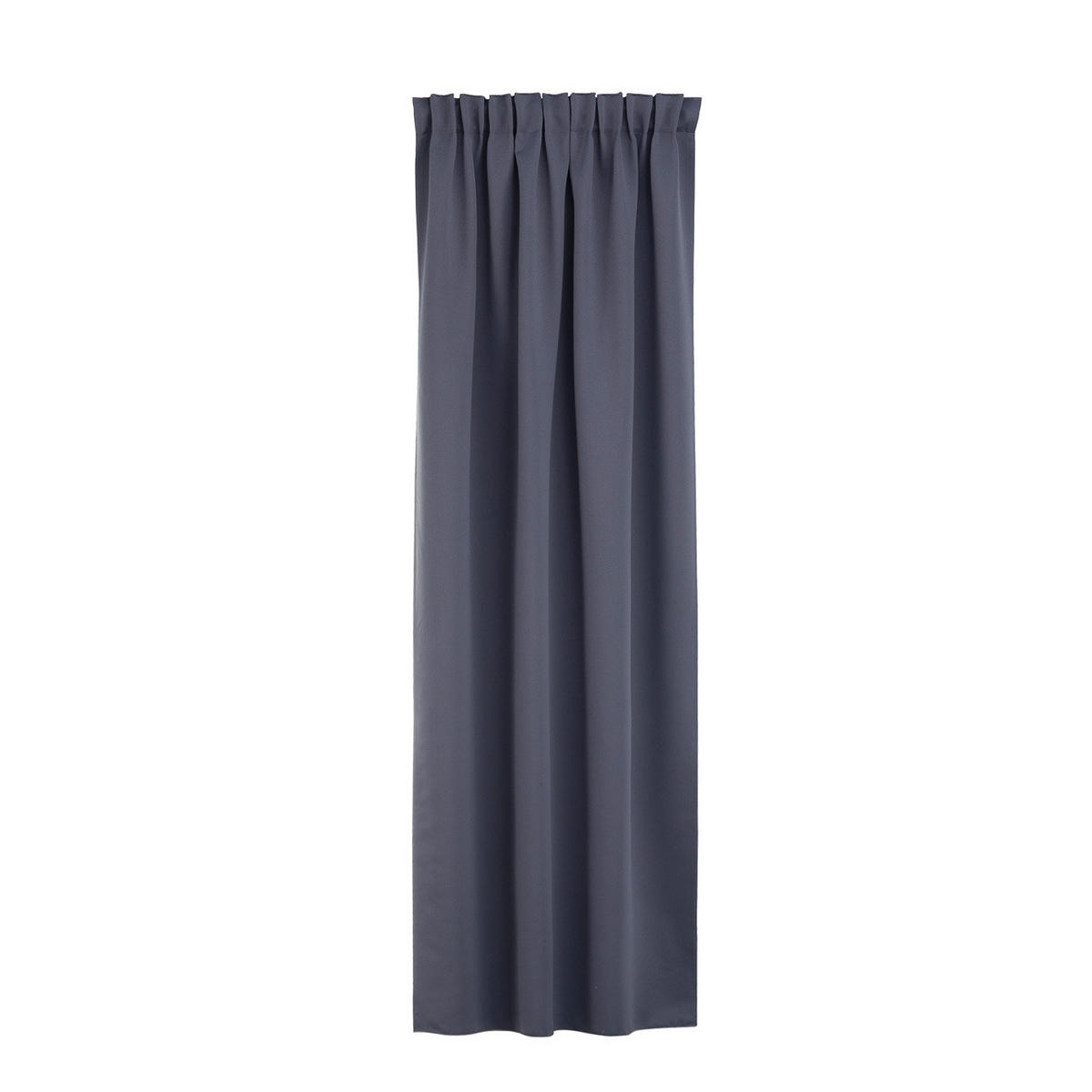 VERDUNKELUNGSVORHANG mit Schlaufenband 140x280 cm dunkelgrau - Dunkelgrau, Textil (140/280/1cm) - Dekoria