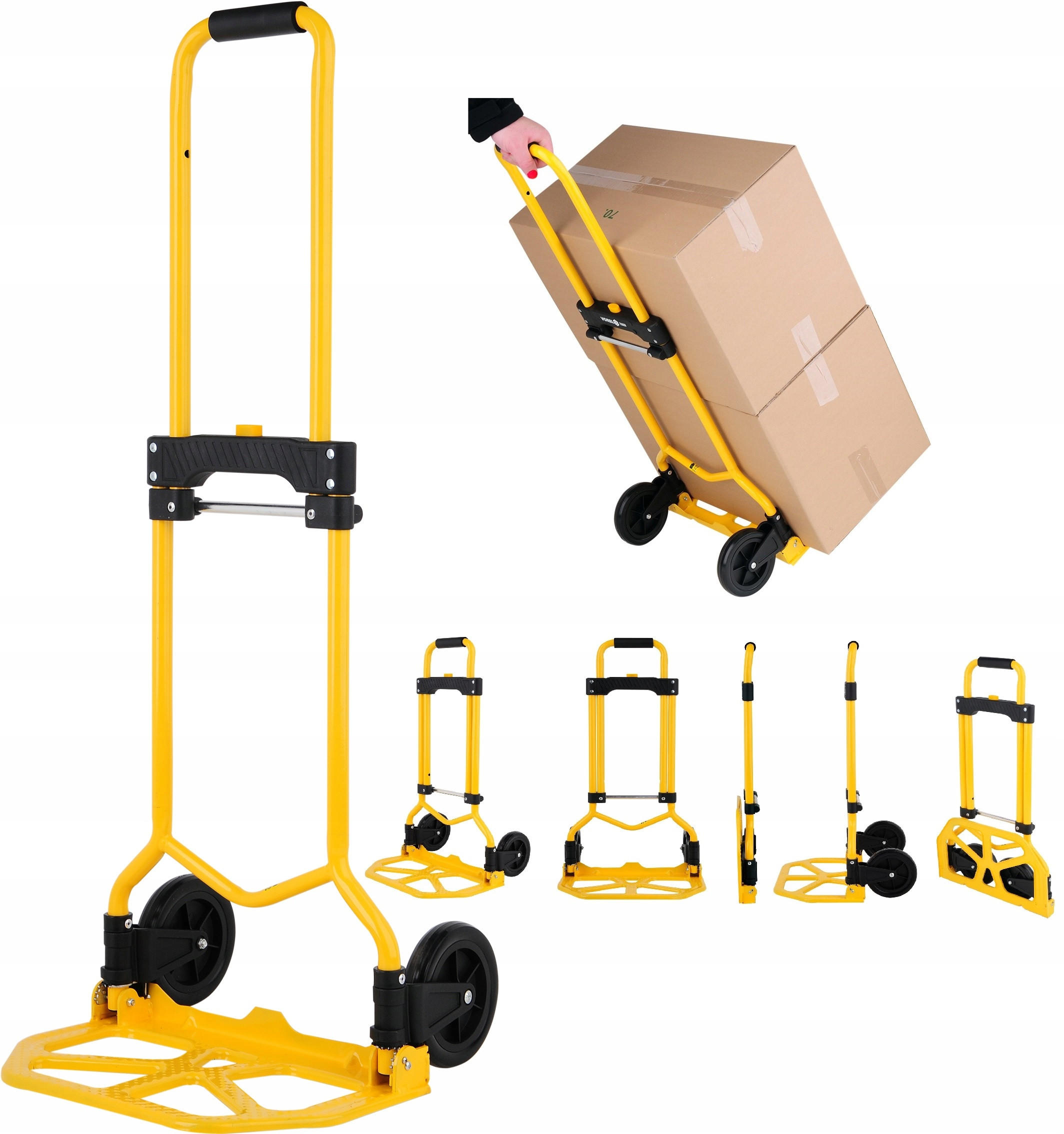 SACKKARRE, Klappbar bis 70kg, Transportkarre - Multicolor, Metall (38/37/66cm) - TRIZERATOP