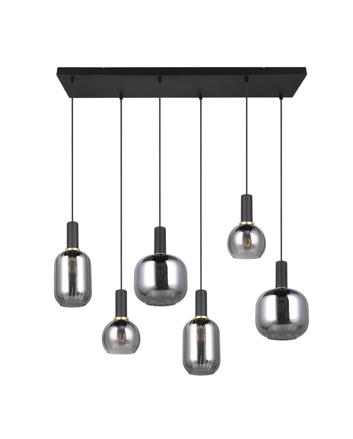 HÄNGELAMPE DIVA - Schwarz - 0/0/150 cm - Schwarz, Metall (92/92/150cm) - Trio Leuchten