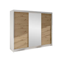 SCHWEBETÜRENSCHRANK Derby I - Eiche Artisan, Holzwerkstoff/Metall (200/215/58cm) - MIRJAN24