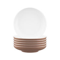 SUPPENTELLER Sento Home Pure Colors Cocoa Brown ø 21,3 cm 6er Set - Hellbraun, Keramik (21.3cm) - Seltmann Weiden