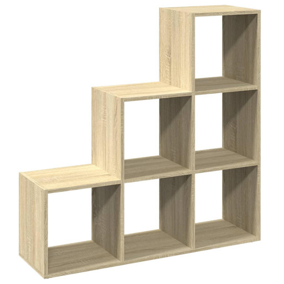RAUMTEILER-BÜCHERREGAL 3 Etagen Sonoma-Eiche 99/29/99 Cm - Braun, Holzwerkstoff (99/99/29cm) - vidaXL