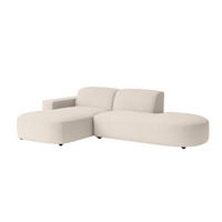 ECKSOFA Cursal Atelier, Stoff Poso, Beige, Links - Creme, Holz (284/166cm) - Kaiser Möbel