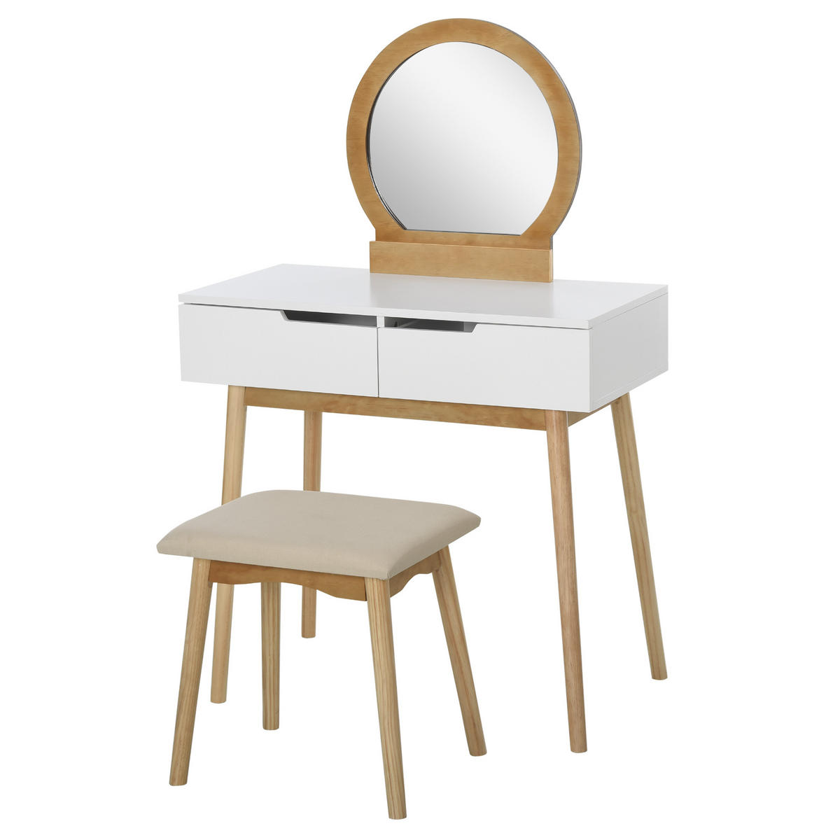 SCHMINKTISCH DE-18284 Weiß - Weiß, Holzwerkstoff (40/127/80cm) - ComfortXL