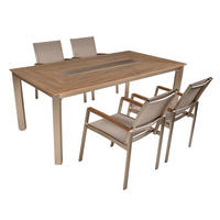 GARTEN-SITZGRUPPE Hanne 5-teilig Gartenmöbel-Set - Grau, Kunststoff - DELUKE