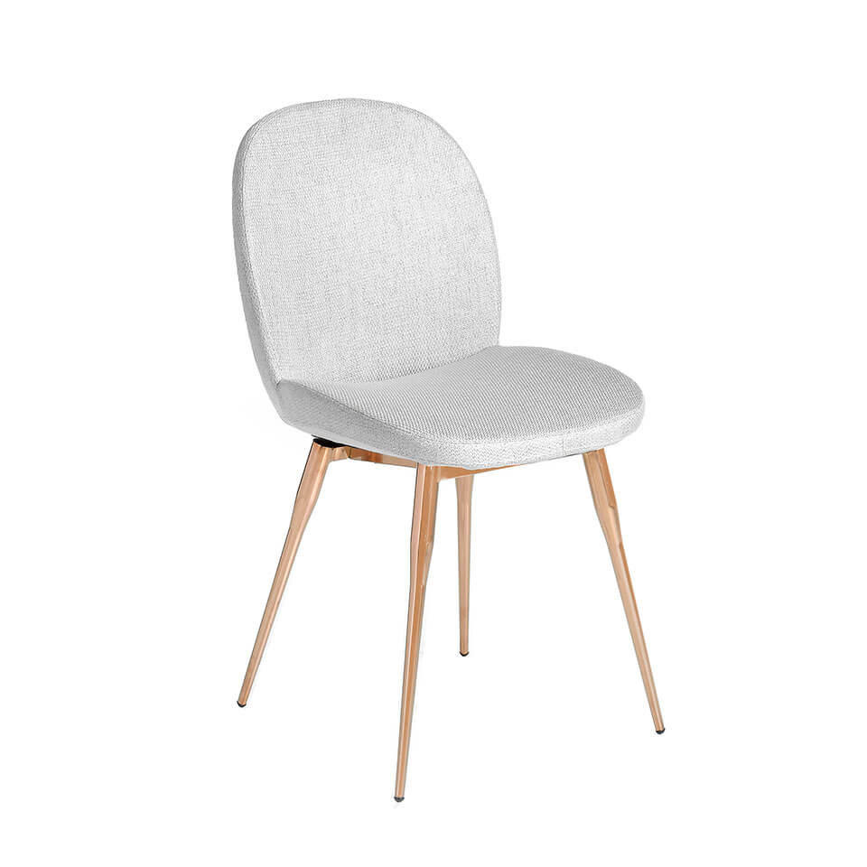 ESSZIMMERSTUHL Stoff Grau , Gold - Goldfarben/Grau, Textil (44/82/48cm) - ANGEL CERDA