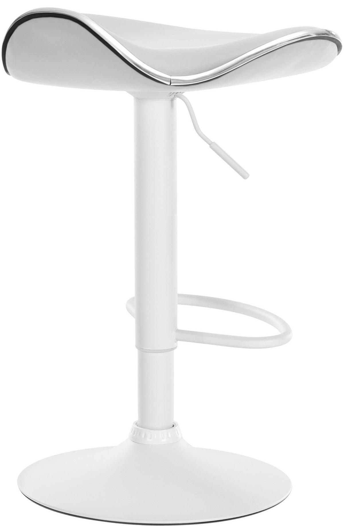 BARHOCKER Shengen Kunstleder weiß weiß - Weiß, Kunststoff/Metall (45/91/45cm) - TPFLiving