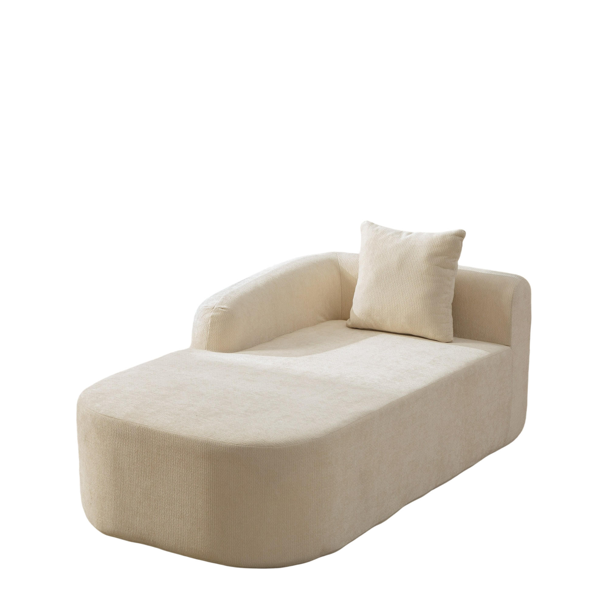 RÉCAMIERE DE-35127 linke mit Chenille-Bezug Beige - Beige, Textil (99/80.5/172cm) - ComfortXL