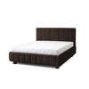 POLSTERBETT Reta 160x200 in Plüsch Chocolate - Dunkelbraun, Holz - Letti Moderni