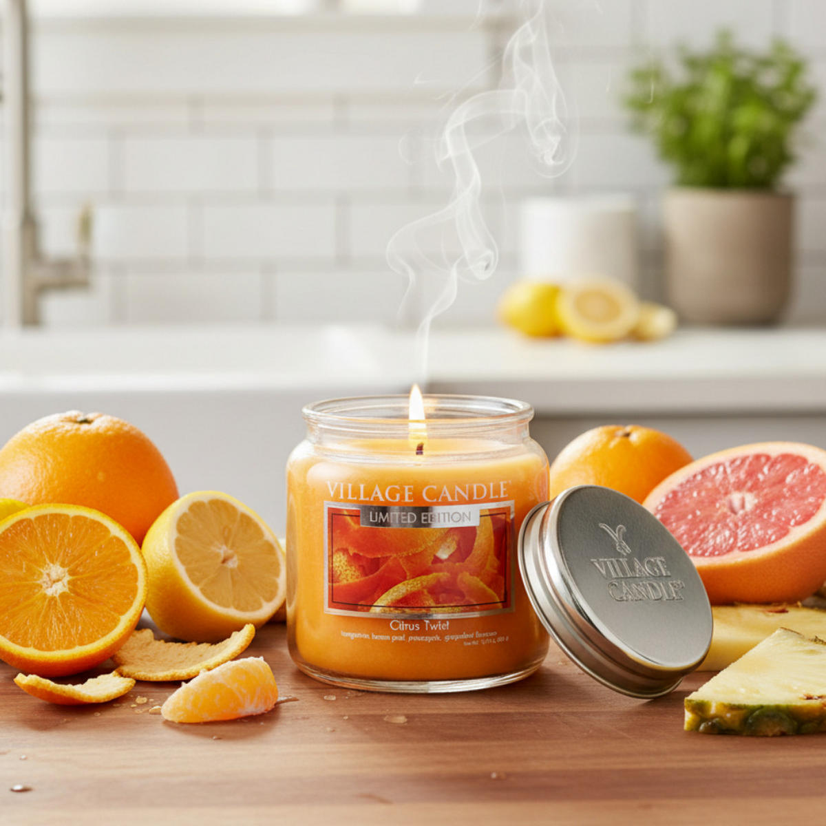 DUFTKERZE Citrus Twist Orange Glas 398 g 1 Docht Zitrus - Orange, Glas (12cm) - Village Candle