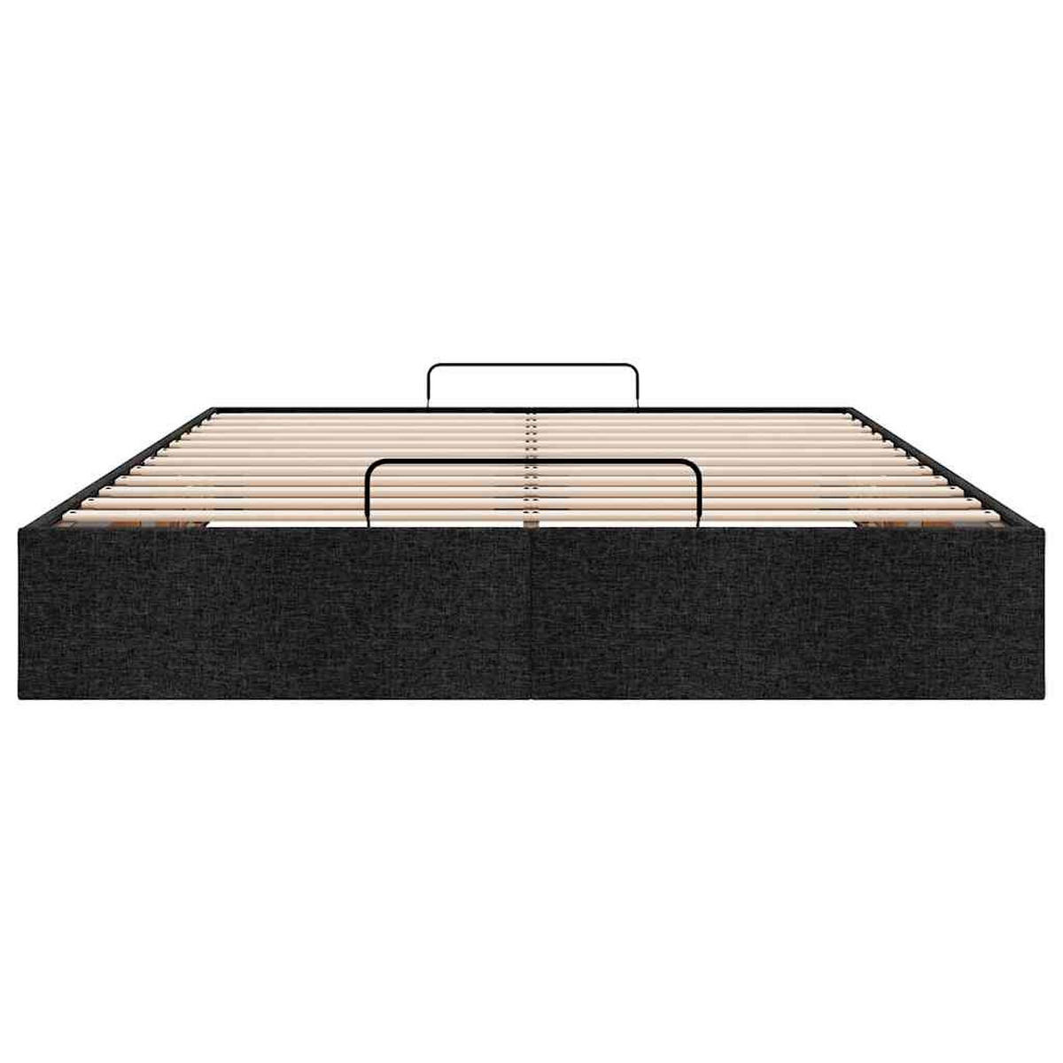 OTTOMAN-BETT Ohne Matratze Schwarz 140/200 Cm Stoff - Schwarz, Holzwerkstoff (140/200cm) - vidaXL
