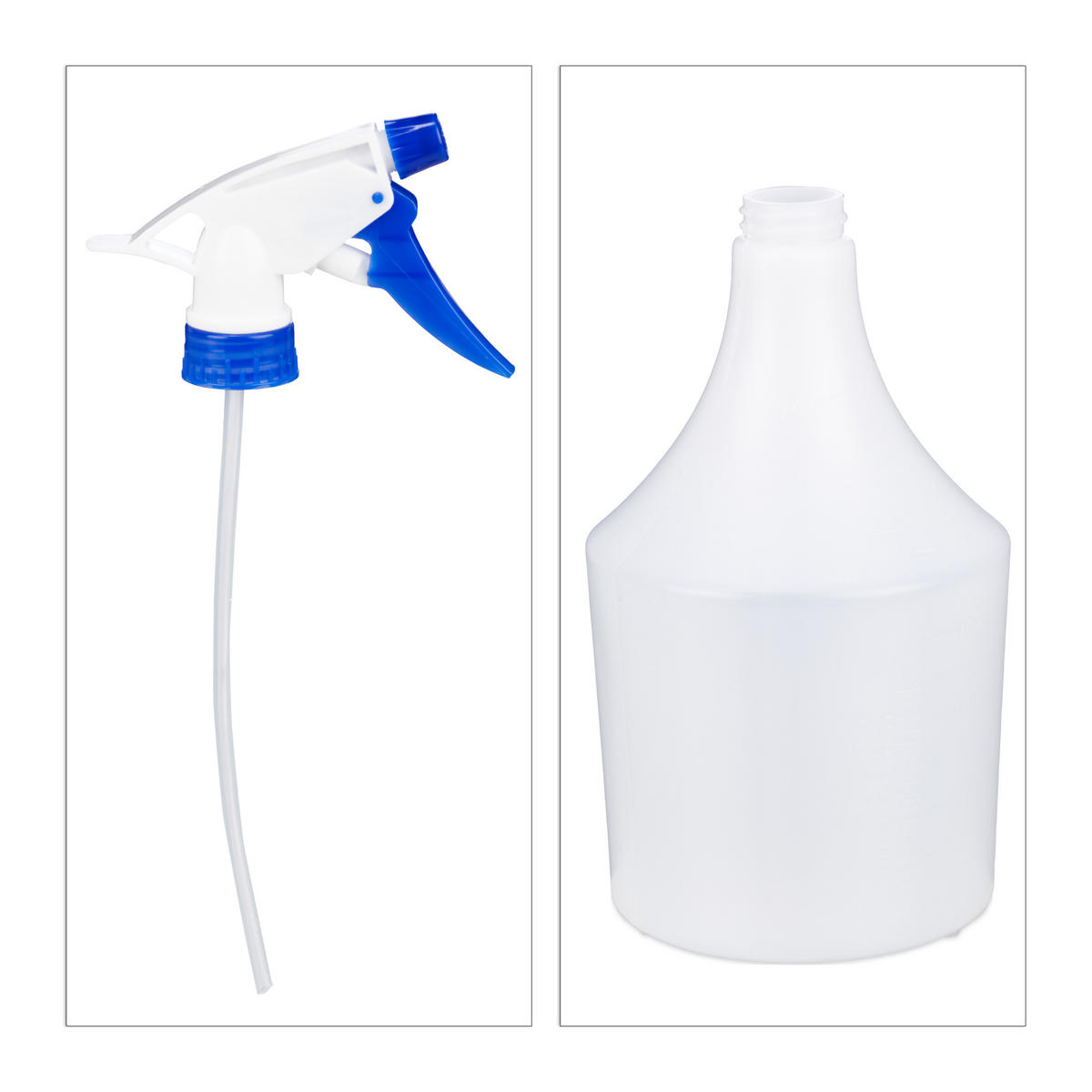 3XSPRÜHFLASCHE - Weiß, Kunststoff (13/25/10cm) - Relaxdays