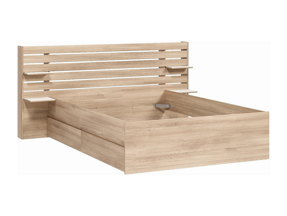 STAURAUMBETT Escale 2 140x200cm von Parisot in Japanischer Eiche - Braun, Holz/Holzwerkstoff (140/200cm) - Vente-Unique