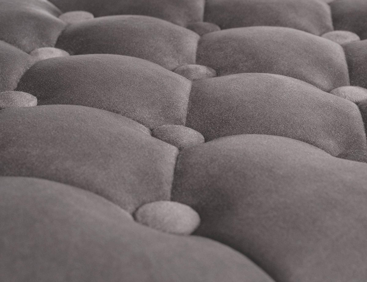 BARHOCKER Samt grau - Chromfarben/Grau, Textil (62/103/55cm) - CLP