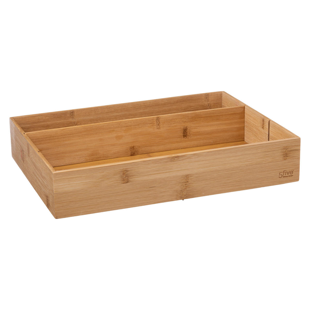 KOSMETIK-ORGANIZER 3 Fächer Bamboo 28/38/7 cm - Braun, Naturmaterialen (38/7/28cm) - 5five Simply Smart