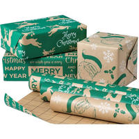 GESCHENKPAPIER 3 Rollen Set Kraftpapier Weihnachten - Multicolor, Papier (43.2/1/300cm)