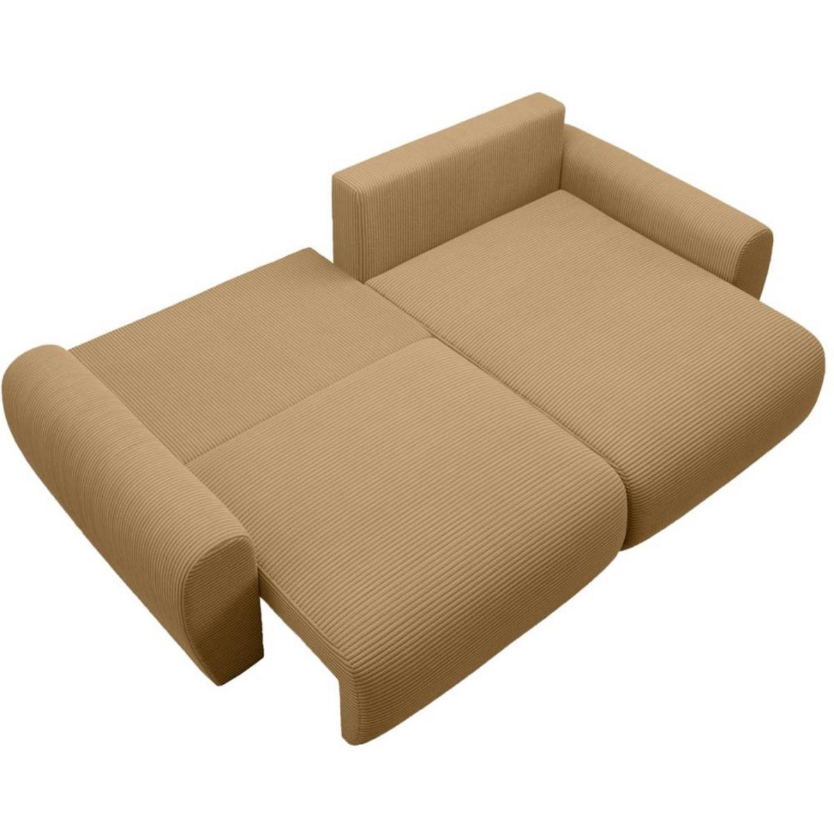 ECKSCHLAFSOFA Poss L gelb rechts - Gelb, Textil (253/153cm) - Beautysofa
