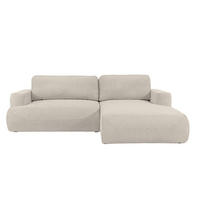 ECKSOFA LUNA mit Bettkasten und Schlaffunktion, Ecru - Ecru, Textil (271/195cm) - KS Home Concept