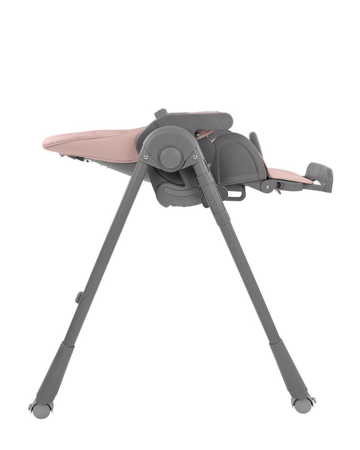 HOCHSTUHL Pastello 2 rosa klappbar höhenverstellbar Ablagefach Räder - Rosa, Metall (55/99/76cm) - Kikka boo